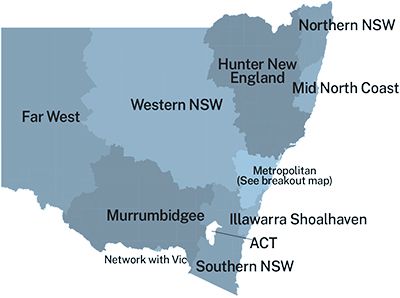 NSW LHD map